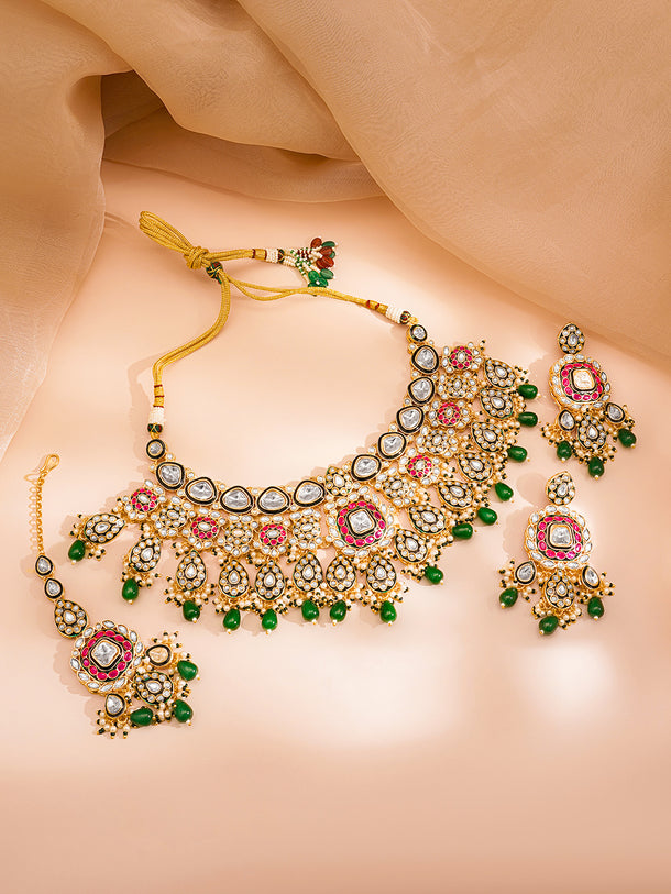 Majestic Bridal Kundan Statement Jewellery Set