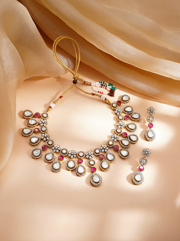 Kundan Ruby Statement Necklace Set