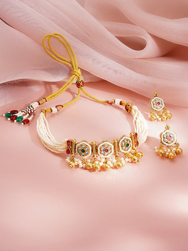 Kundan Pearl Festive Choker Set