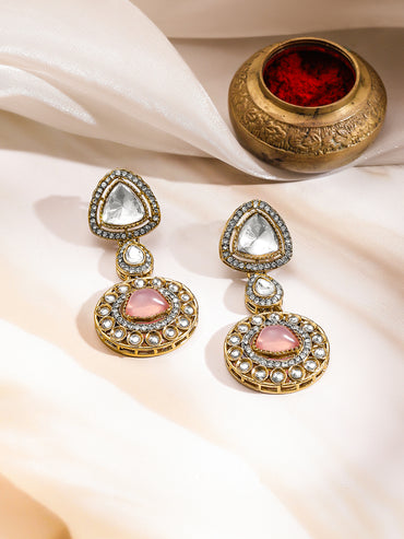 Luxury Pastel Kundan Bridal Necklace Set