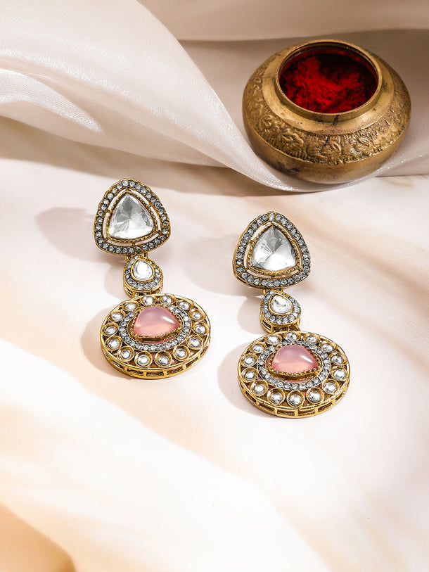Luxury Pastel Kundan Bridal Necklace Set