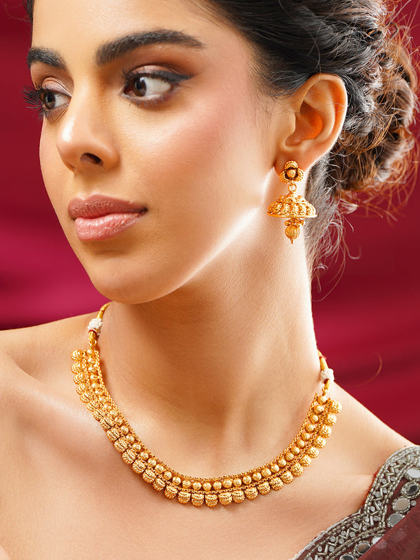 Gold Plated Traditional Necklace Set