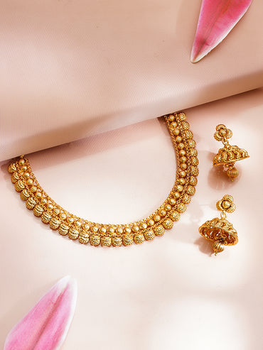 Gold Plated Traditional Necklace Set