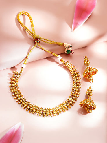 Gold Plated Traditional Necklace Set