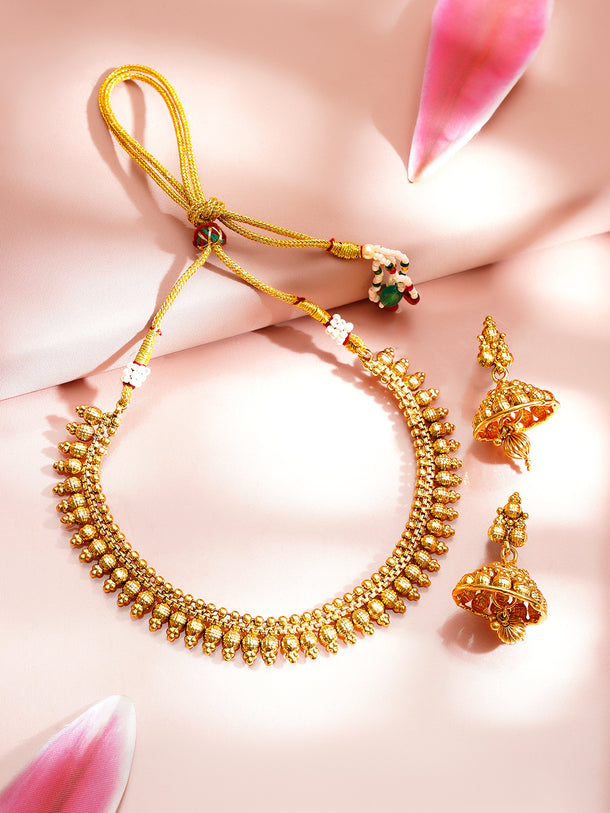Gold Plated Traditional Necklace Set
