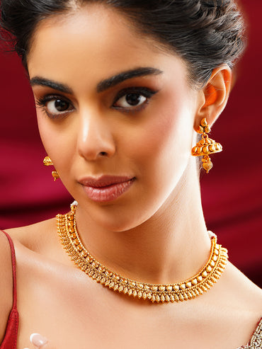 Gold Plated Traditional Necklace Set