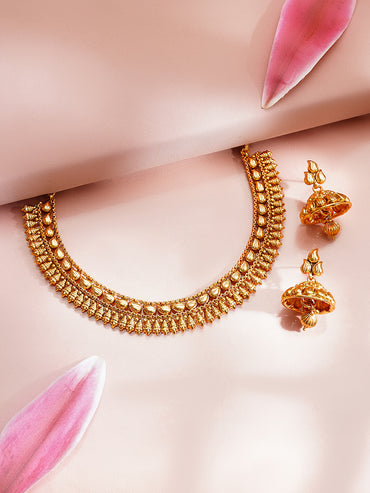 Gold Plated Traditional Necklace Set