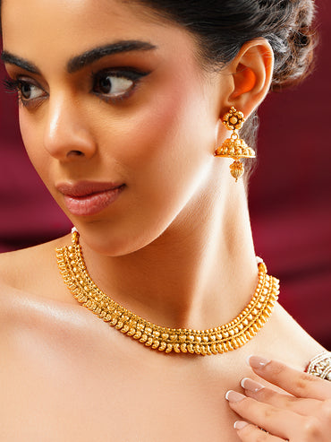 Gold Plated Traditional Necklace Set