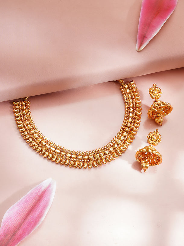 Gold Plated Traditional Necklace Set