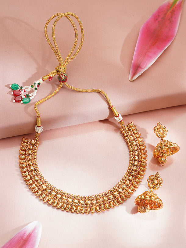 Gold Plated Traditional Necklace Set