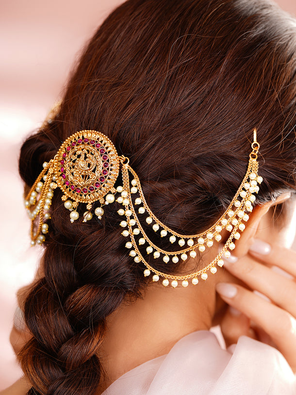 Temple Pearl Chain Hair Accessory