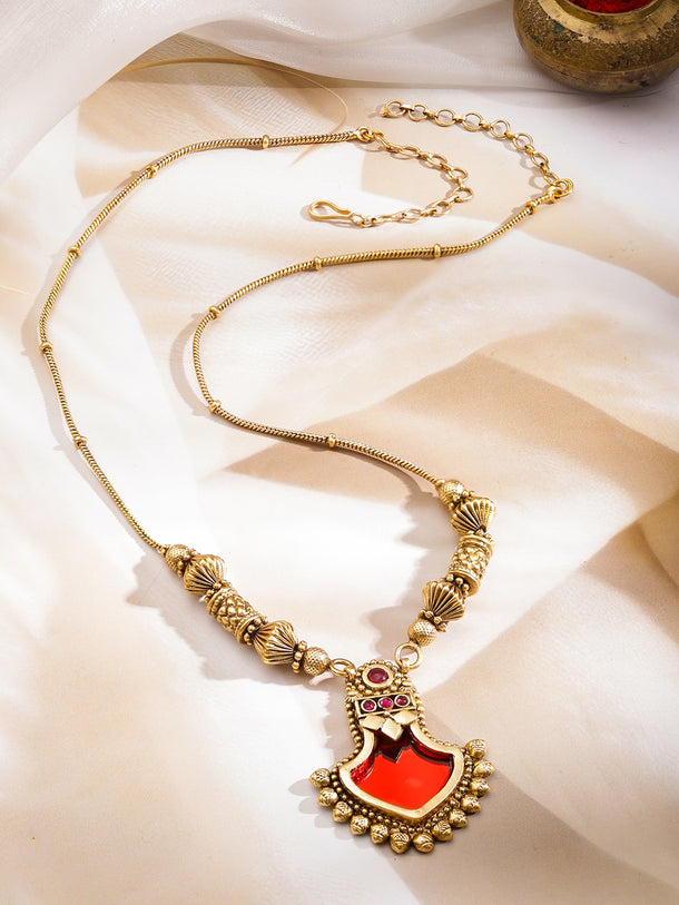 Bohemian Glow Antique Bead Necklace