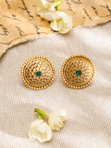 Dazzling Gold Plated Pendant Set