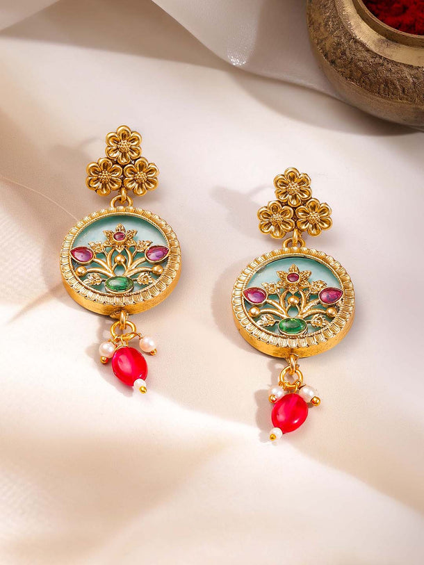 Gold-Plated Necklace and Earrings