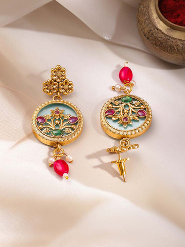 Gold-Plated Necklace and Earrings