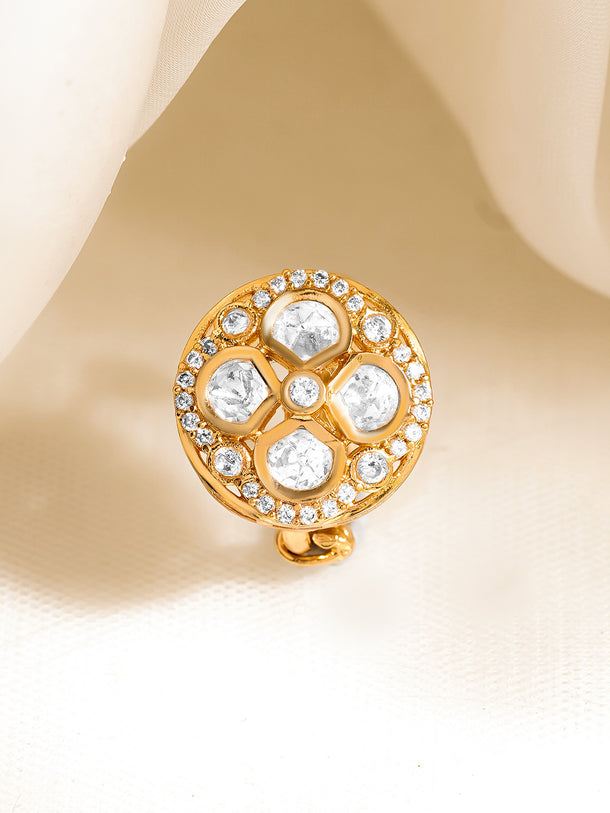 Festive Glow Kundan Adjustable Ring