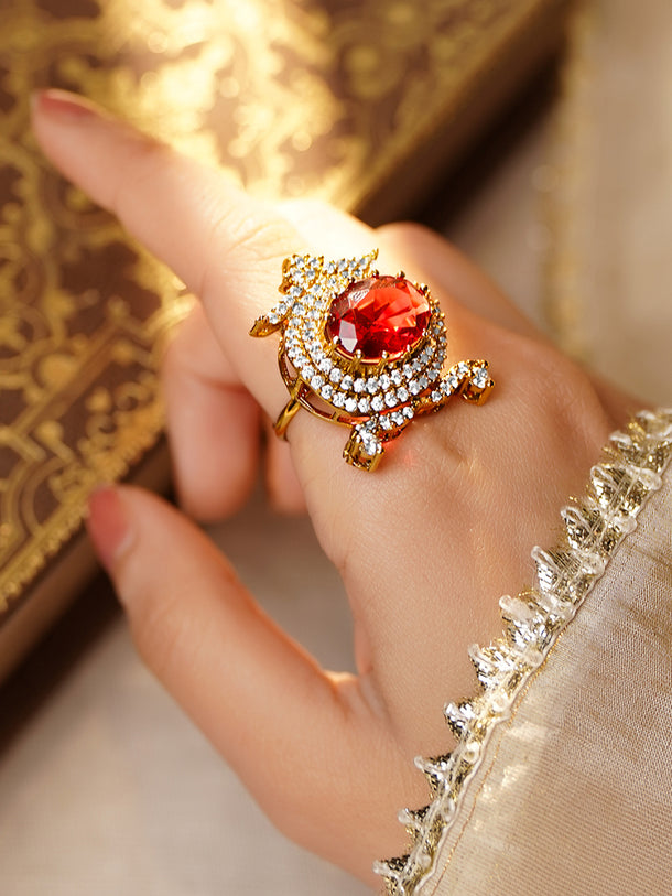 Royal Ruby Red Cocktail Ring