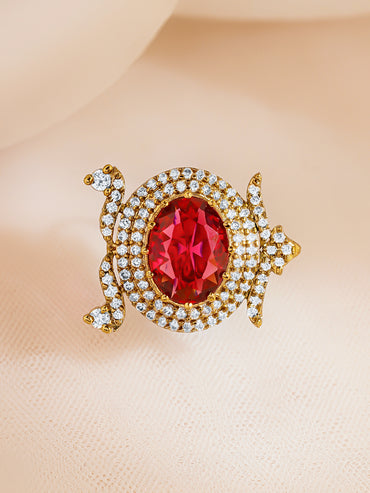 Royal Ruby Red Cocktail Ring