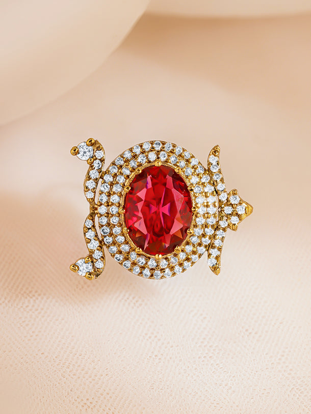 Royal Ruby Red Cocktail Ring