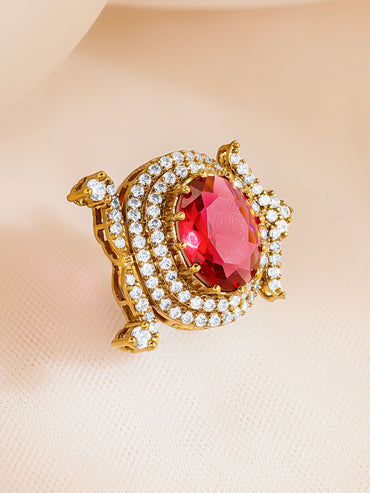 Royal Ruby Red Cocktail Ring