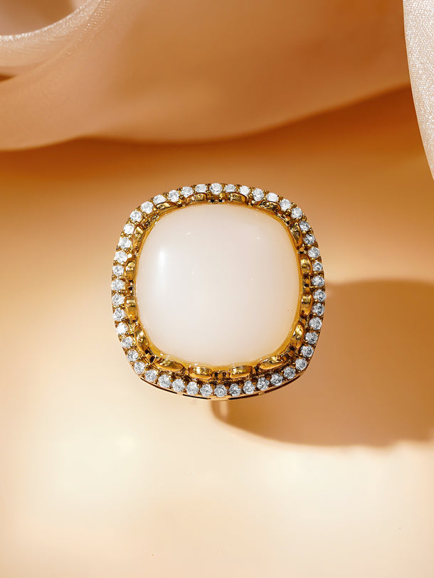 Luxe Gold Opala Cocktail Ring