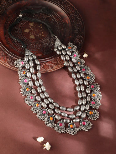 Kanika Mann Boho Oxidised Statement Necklace