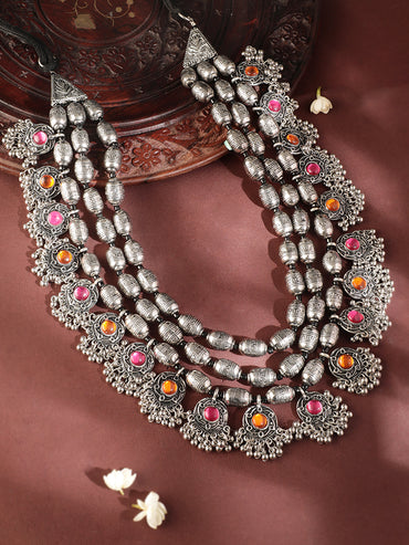 Kanika Mann Boho Oxidised Statement Necklace