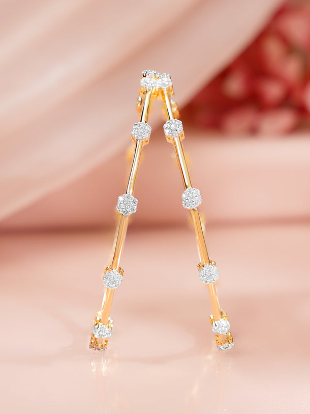 Gold Plated Crystal Constellation Bangles Set of 2
