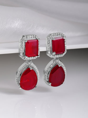 Premium Radiance American Diamond Zirconia Drop Earrings