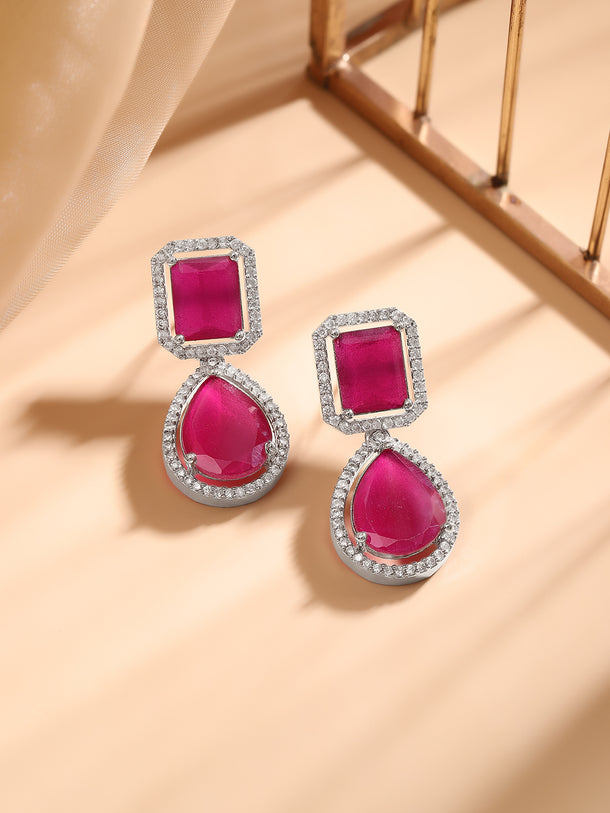 Premium Radiance American Diamond Zirconia Drop Earrings