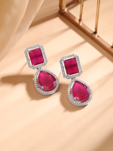 Premium Radiance American Diamond Zirconia Drop Earrings