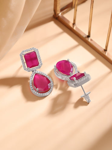 Premium Radiance American Diamond Zirconia Drop Earrings