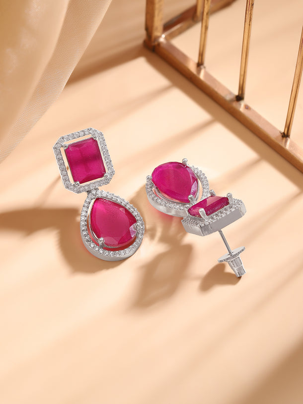 Premium Radiance American Diamond Zirconia Drop Earrings