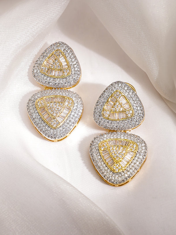 Soft Curve Triad American Diamond Zirconia Drops