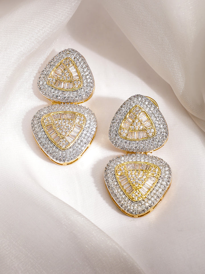 Soft Curve Triad American Diamond Zirconia Drops