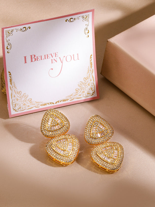 Soft Curve Triad American Diamond Zirconia Drops