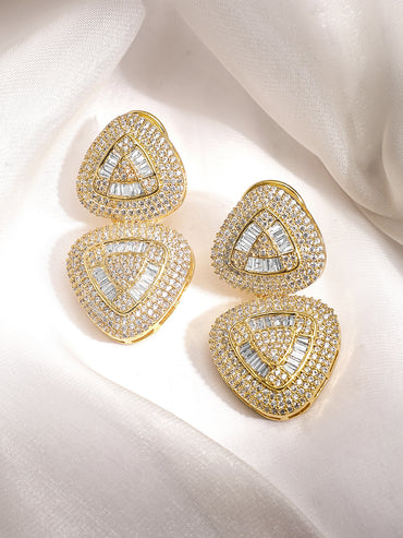 Soft Curve Triad American Diamond Zirconia Drops