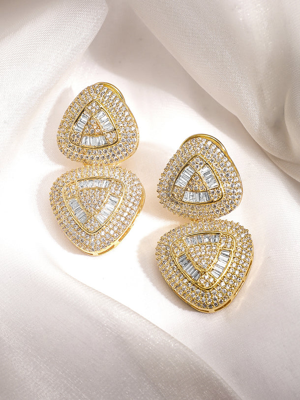 Soft Curve Triad American Diamond Zirconia Drops
