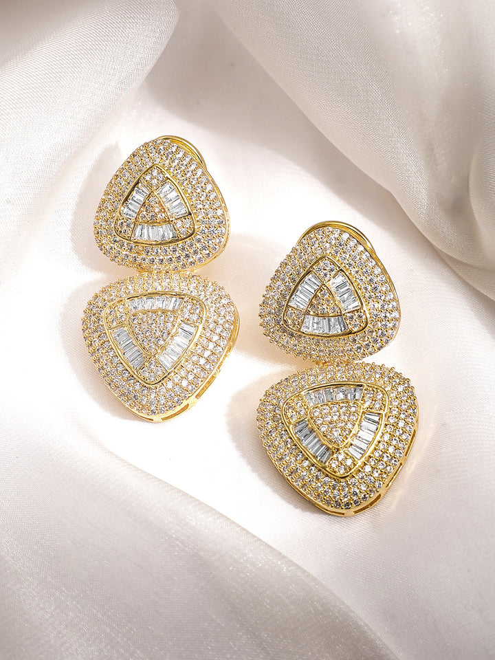 Soft Curve Triad American Diamond Zirconia Drops