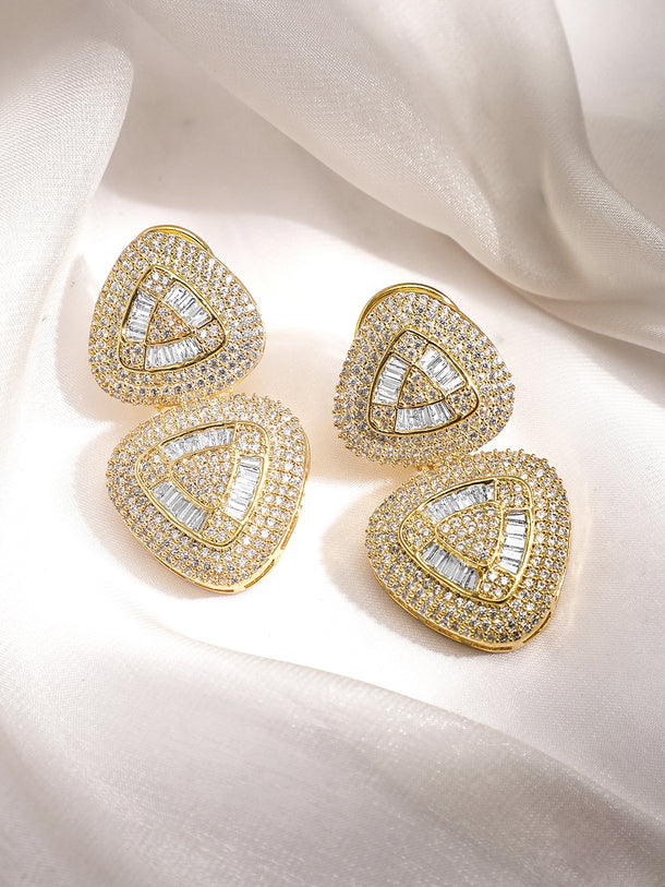 Soft Curve Triad American Diamond Zirconia Drops
