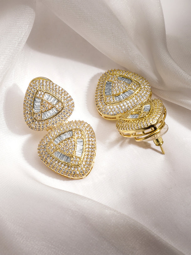 Soft Curve Triad American Diamond Zirconia Drops