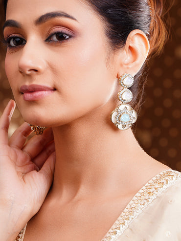 Moonlight Bloom Luxe Drop Earrings