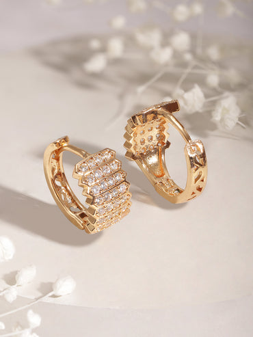 Luxe Shine American Diamond Zirconia Hoops