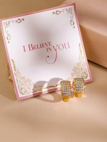 Luxe Shine American Diamond Zirconia Hoops