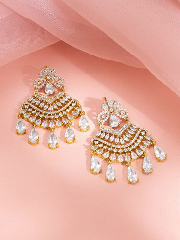 Golden Glow Party Chandelier Earrings