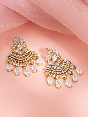 Golden Glow Party Chandelier Earrings