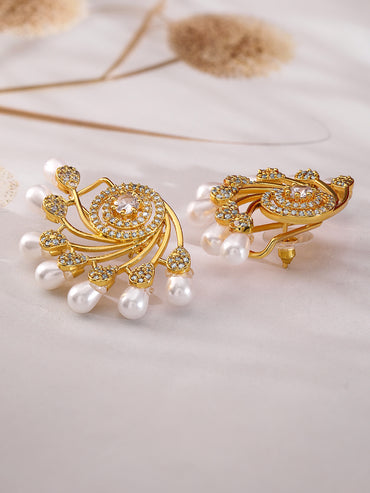 Twinkling Floral American Diamond Zirconia Studs