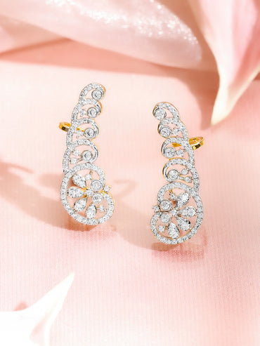 Daisy Dream Crystal Sparkling Stud Earrings