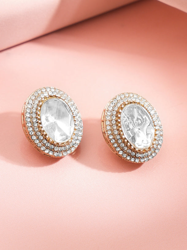 Glow Charm Oversized Stud Earrings