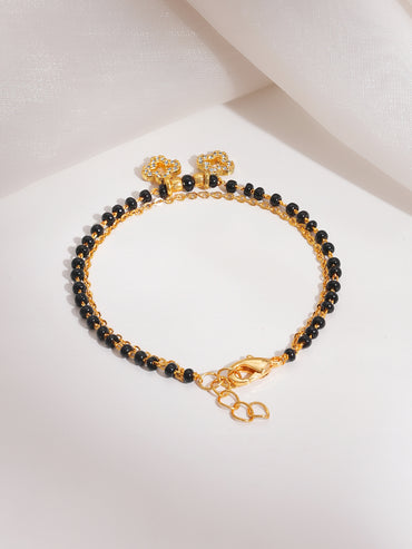 Clover Spark Charm Mangalsutra Bracelet